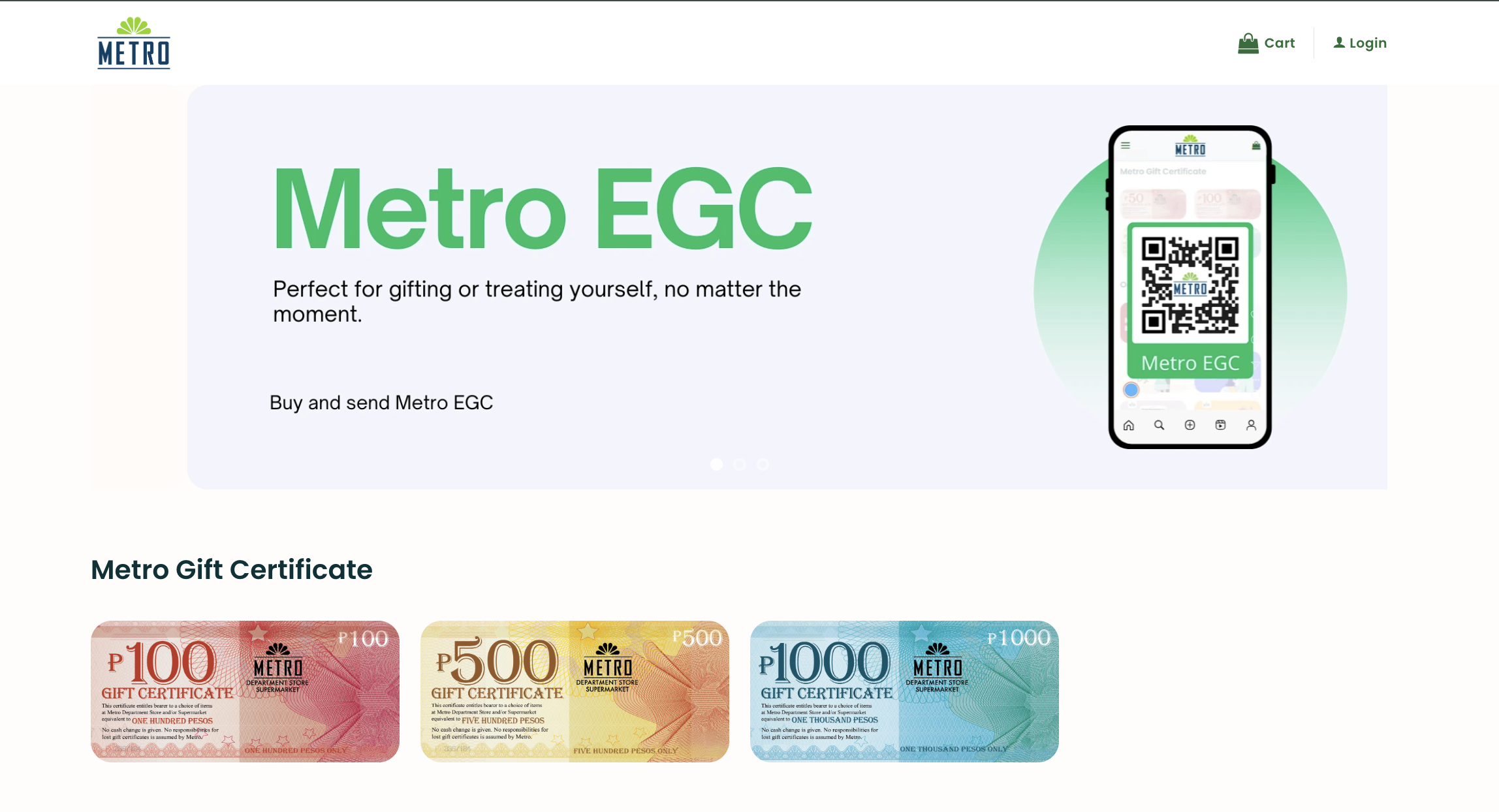Metro EGC landing page
