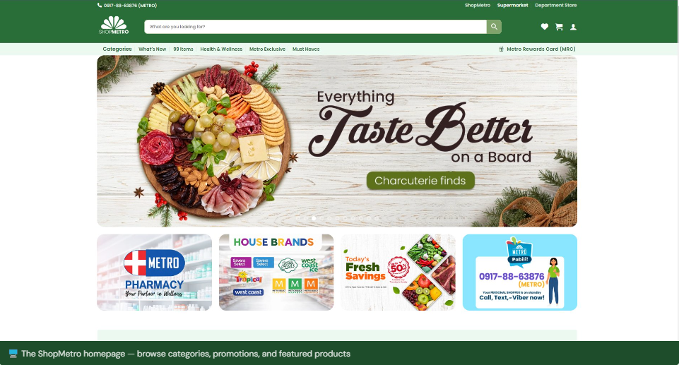 Shopmetro Homepage