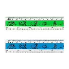 Ruler 2 Colors With Design - Plastic 1601