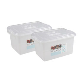 Megabox Storage Box 2pc 18L - Clear