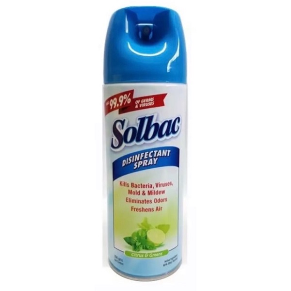 Solbac Disinfectant Spray Citrus And Green 300G
