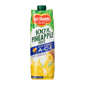 Del Monte 100% Pineapple Juice Fiber Enriched Tetra 1L
