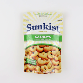 Sunkist Cashews Dry Roasted And Light Salt 160G
