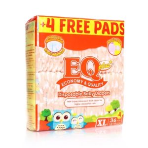 Eq Plus Diaper Jumbo Pack Extra Large 36Pcs