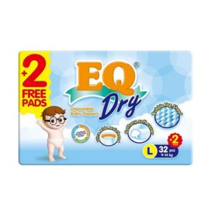 Eq Dry Baby Diaper Econo Pack Large 32Pcs