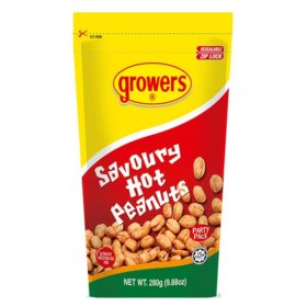 Growers Savoury Hot Peanuts 280G