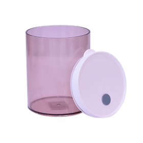 Canister Round 900ml - Gray /Pink