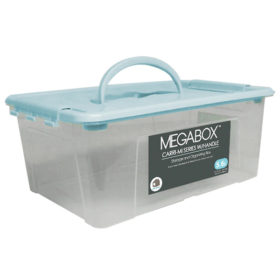 Megabox Storage Box with handle 5L Arctic Blue