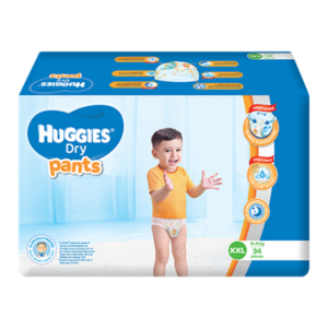 Huggies Dry Pants Baby Diaper Jumbo Xxl 34Pcs