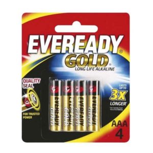 Eveready Alkaline Gold Aaa 4Pcs