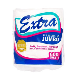Extra Jumbo Bathroom Tissue 2Ply 600Sheets 12Rolls