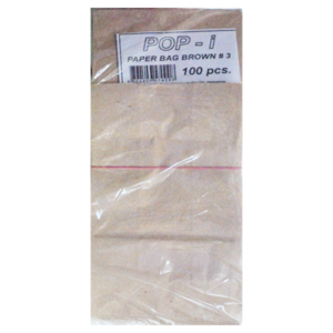 Pop-I Brown Paper Bag #4 100Pcs