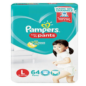 Pampers Baby-Dry Pants Super Jumbo L 64Pcs