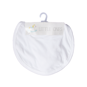 Little Ones Cloth Bibs Plain White 3'S