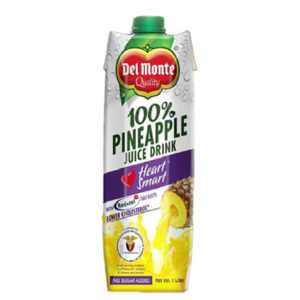 Del Monte 100% Pineapple Juice Heart Smart Tetra 1L