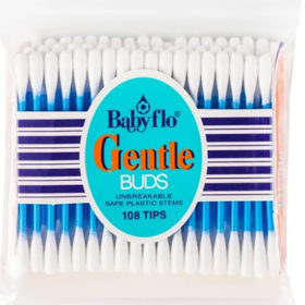 Babyflo Gentle Buds Plastic Blue 108 Tips