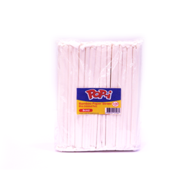 Bamboo Paper Straw White Individually Wrapped 100Pcs