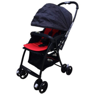 Apruva Lightweight Reversible Stroller - Black Red