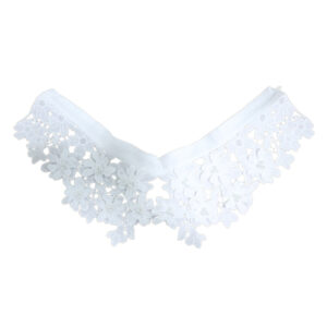 Collar Lace Detachable With Buttons - White
