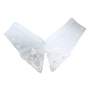 Collar Lace Detachable With Buttons - White