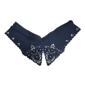 Collar Lace Detachable With Buttons - Black