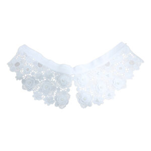 Collar Lace Detachable With Buttons - White