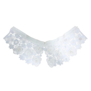 Collar Lace Detachable With Buttons - Ecru