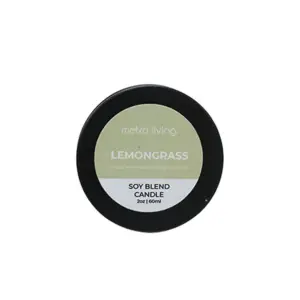 Soy Candle Round Tin Can Lemongrass Scent