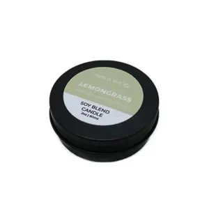 Alternative view of Soy Candle Round Tin Can Lemongrass Scent