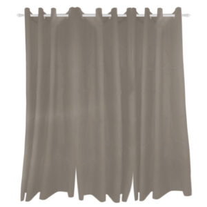 Eyelet Curtain Block Out Plain - Beige