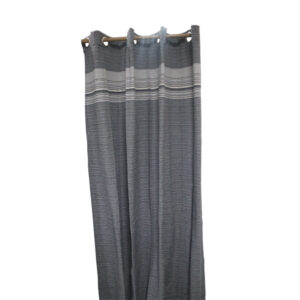 Metro Livivng Eyelet Curtain Stripe Gray - 55" x 84"