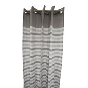 Metro Living Eyelet Curtain Stripe Beige Mocha - 55" x 84"