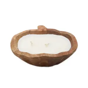 Alternative view of Scented Candle In Wooden Holder Vanilla Scent