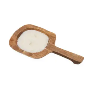 Alternative view of Scented Candle In Wooden Holder Vanilla Scent