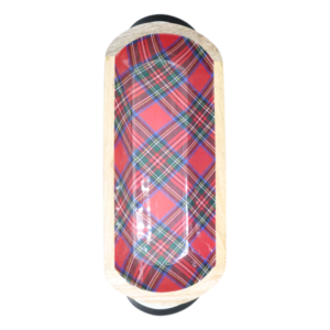 Alternative view of Whitman Serving Platter Checkered Pattern Mango Wood 17" x 6.5" x 2.75"