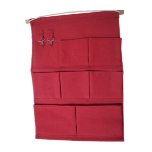 Wall Hanging Organizer 7 Pockets - Red