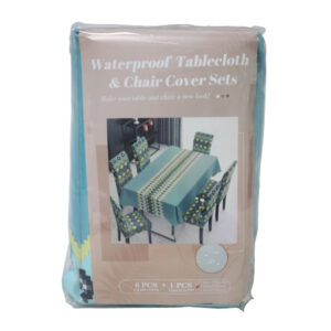 Waterproof Tablecloth & Chair Sets 7pcs  - Green