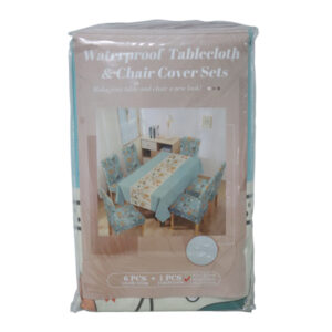 Waterproof Tablecloth & Chair Sets 7pcs  - Green