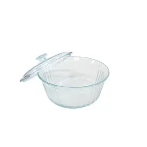 Alternative view of Casserole Round 2400ml with Glass Cover Vertical  (Boro)