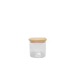 Alternative view of Storage Jars 4 Pieces Set  Square with Bamboo Lid