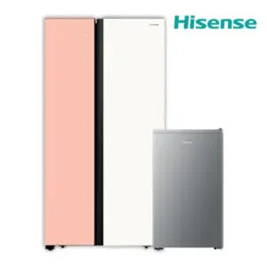 Hisense Refregirator Side By Side 18.3 Cu.Ft. Inverter With Free Refregirator Personal 3.3 Cu.Ft