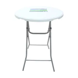 Folding Bar Table White