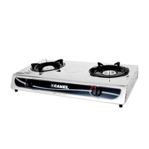 Camel Double Burner Gas Stove Stainless Steel