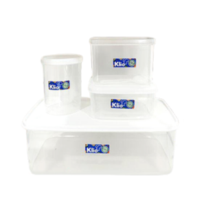 Klio Food Keeper Set 4 Pc  White