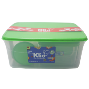 Klio Food Keeper 4 Pc Green - 6 Liters - 202.9 oz - 30 x 20 x 12cm