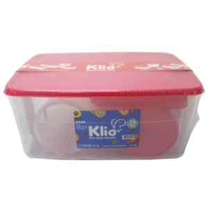Klio Food Keeper 4 Pc Pink - 6 Liters - 202.9 oz - 30 x 20 x 12cm