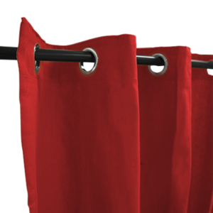 Alternative view of Eyelet Curtain Canvass Red