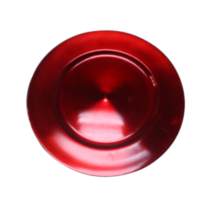Alternative view of Charger Plate Plastic Red