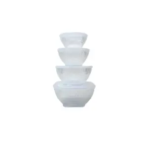 Salad Bowl Set Square 4Pc with Box