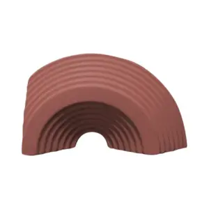 Ceramic Table Decor Brown 13.8 x 7 x 22 cm